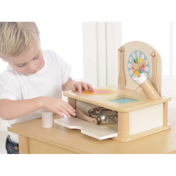 Drewniana Mini Kuchenka Dla Dzieci Masterkidz + Akcesoria-3