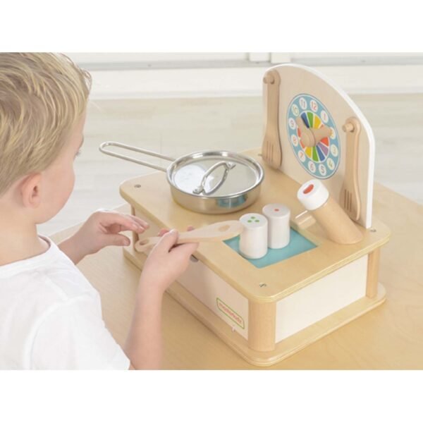 Drewniana Mini Kuchenka Dla Dzieci Masterkidz + Akcesoria-4