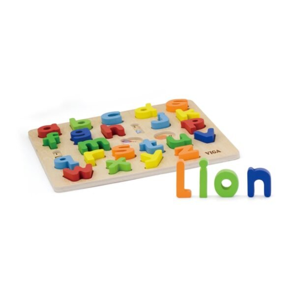 Puzzle Edukacyjne Drewniana Układanka Alfabet Literki Viga Toys-3