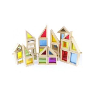 Masterkidz Koka bloki ar krāsainu stiklu (29 gab.)