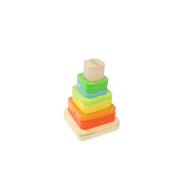 „Masterkidz“ Medinė spalvinga piramidė
