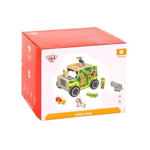 TOOKY TOY Drewniany Jeep Safari Sorter Samochód-5