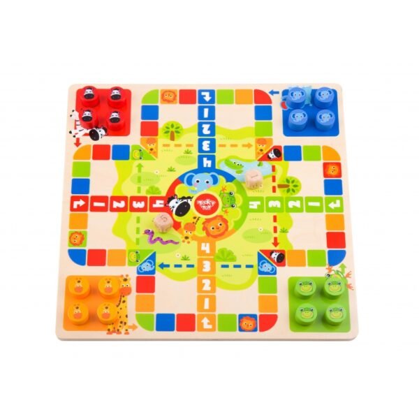 TOOKY TOY Gry Planszowe Logiczne 2w1 Ludo Chińczyk + Uwolnij Zwierzątka-2