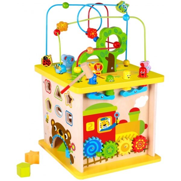 TOOKY TOY Ogromna Kostka Edukacyjna Las Pętla Motoryczna Wbijanka Sorter-2
