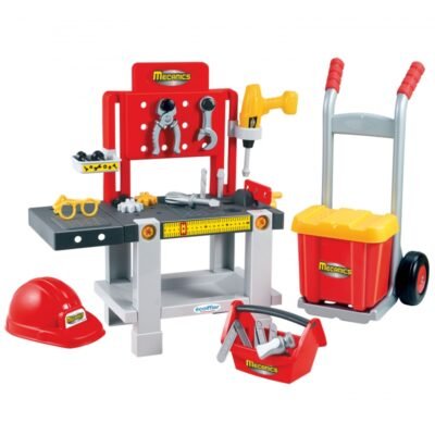 Ecoiffier Warsztat Majsterkowicza 4w1 Wózek Skrzynka na Narzędzia 22elem.-1