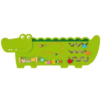 Edukacinė medinė sieninė lenta - Krokodilas