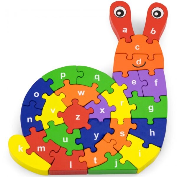 Drewniana układanka Puzzle Ślimak 3D Viga Toys-4