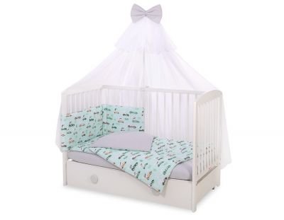 Gultas komplekts 5 gab ar moskītu tīklu - piparmētru truši