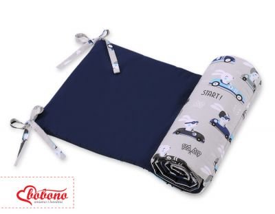 Universāls bampers gultiņai - pelēki truši - Image 3