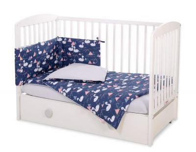 Gultas veļas komplekts 3gb - Swans tumši zils