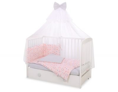 Gultas veļas komplekts 5gb ar moskītu tīklu - balerīna rozā