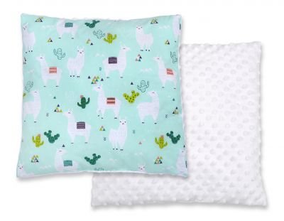 Divpusējs spilvens - lama piparmētra