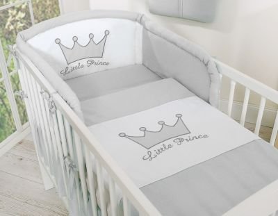 Gultas komplekts 2gab- Mazais princis/Princese pelēks