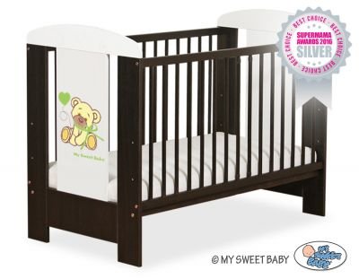 Bērnu gultiņa 120x60cm Lācītis ar bantīti zaļo nr. 5004-04-322