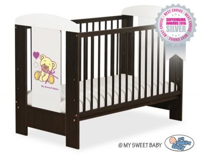 Bērnu gultiņa 120x60cm Lācītis lācītis ar ceriņu Nr. 5004-04-325