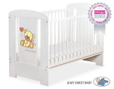 Bērnu gultiņa 120x60cm Lācītis ar banti Nr. 5004-07-320