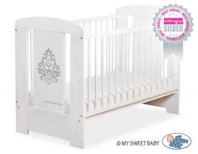 Bērnu gultiņa 120x60cm Glamour Nr. 5015-07-1- pelēks