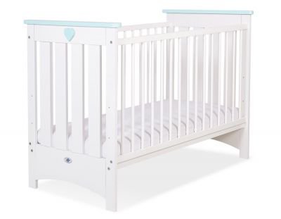 Bērnu gultiņa 120x60cm Lorenzo III balta / piparmētra