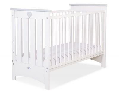 Bērnu gultiņa 120x60cm Lorenzo III balta/pelēka