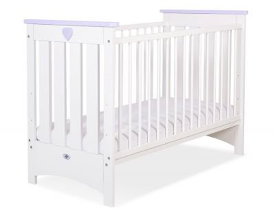 Bērnu gultiņa 120x60cm Lorenzo III balta / ceriņi