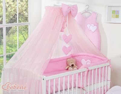 Moskītu tīkls no šifona- Hanging Hearts rozā