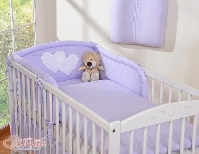 Gultasveļas komplekts 3gab- Piekarināma sirds ceriņi