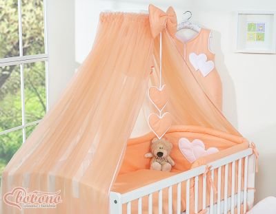 Moskītu tīkls no šifona- Hanging Hearts persika