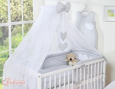 Moskītu tīkls no šifona- Hanging Hearts pelēks