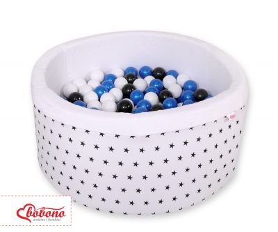 Minky ar bumbiņām - melnas zvaigznes - Image 6