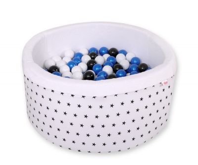 Minky ar bumbiņām - melnas zvaigznes - Image 7