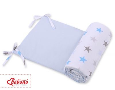 Universāls bamperis gultai - pelēka - zila zvaigzne - Image 3