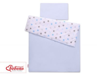 Gultasveļas komplekts 2 gab - pelēki zilas zvaigznes - Image 2