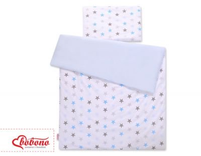 Gultasveļas komplekts 2 gab - pelēki zilas zvaigznes - Image 5