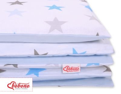 Gultasveļas komplekts 2 gab - pelēki zilas zvaigznes - Image 7