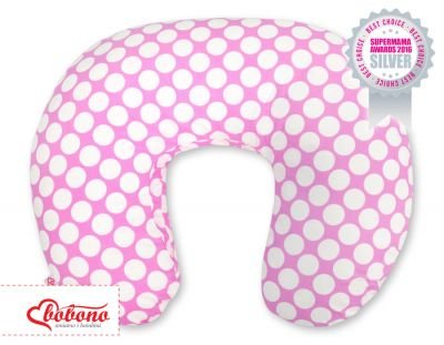 Jaudas spilvens - rozā ar baltiem punktiem