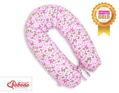 Grūtniecības spilvens - rozā tauriņi