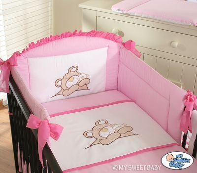 Gultas komplekts 2gab- Lācītis Barnaba rozā