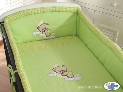 Gultasveļas komplekts 2gab- Labu nakti zaļš