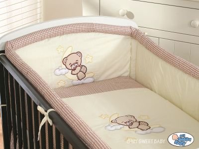 Gultasveļas komplekts 2gab- Ar labu nakti brūns