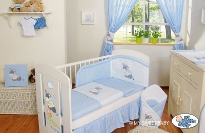 Gultas komplekts 3gab- Ēzelis Luca zils