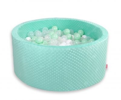 Ball-bed minky ar bumbiņām 200gab- piparmētra