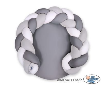 Bērnu spilvens / rotaļu paklājiņš 2 vienā - balts pelēks antracīts - Image 2