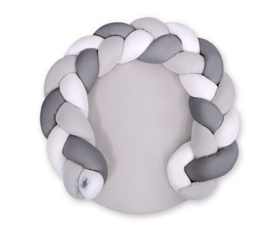 Bērnu spilvens / rotaļu paklājiņš 2 vienā - balts pelēks antracīts