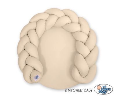 Bērnu virtuļu spilvens / rotaļu paklājiņš 2 vienā - bēšs - Image 2