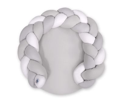 Bērnu virtuļu spilvens / rotaļu paklājiņš 2 in 1 - balts pelēks