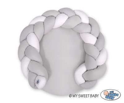 Bērnu virtuļu spilvens / rotaļu paklājiņš 2 in 1 - balts pelēks - Image 2