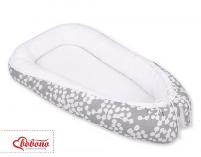 Bērnu ligzda - burbuļi pelēks/balts - Image 2