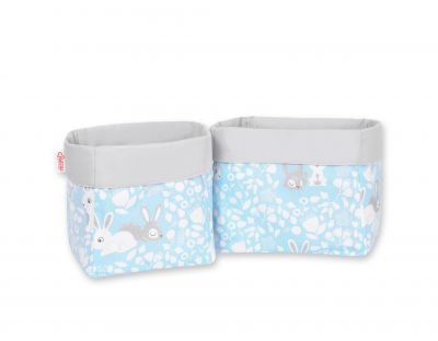 Komplektā 2 glabāšanas grozi - zilie truši