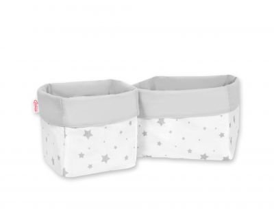 Komplektā 2 glabāšanas grozi - mini pelēkas zvaigznes