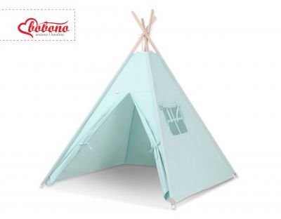 Teepee telts + dekoratīvās spalvas - piparmētra - Image 4